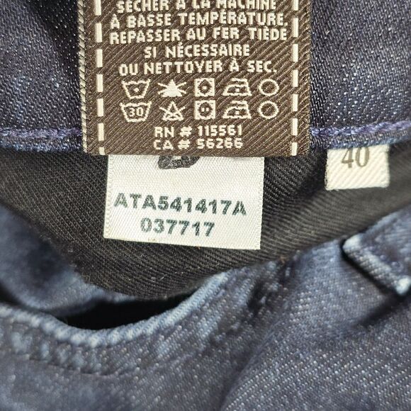 7 For All Mankind Jeans Mens 40x32 Blue Indigo Relaxed Straight USA Denim - Picture 7 of 10